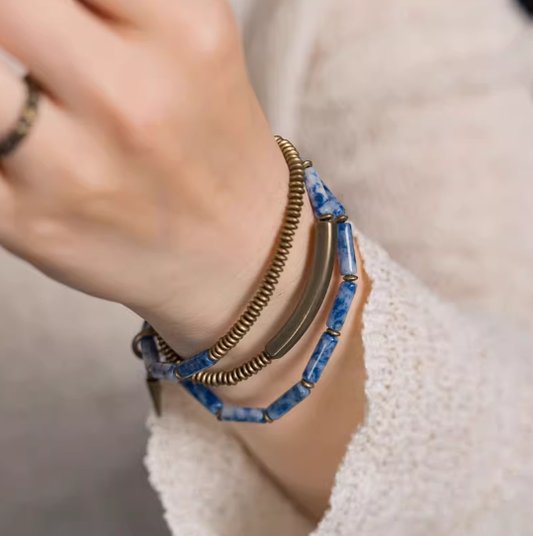 Energy Luxury Original Retro Tube Bead Wrap Bracelet