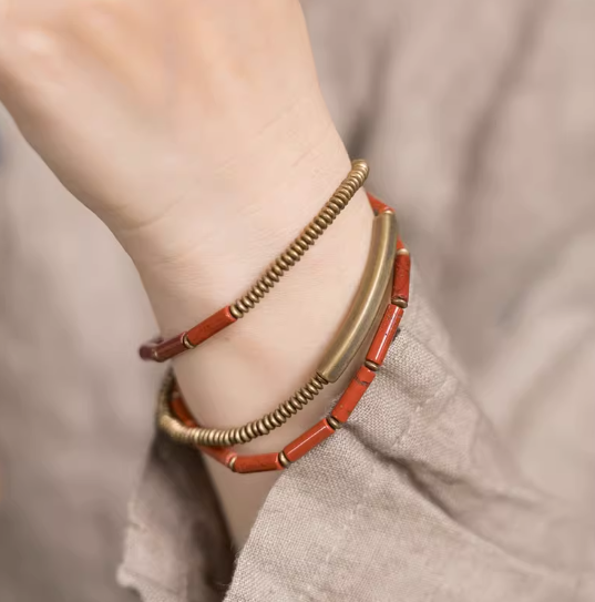 Energy Luxury Original Retro Tube Bead Wrap Bracelet