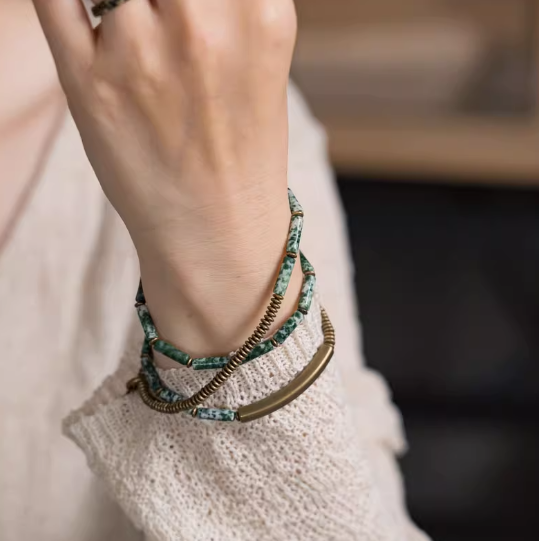 Energy Luxury Original Retro Tube Bead Wrap Bracelet