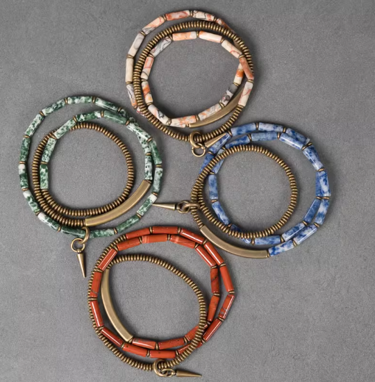 Energy Luxury Original Retro Tube Bead Wrap Bracelet