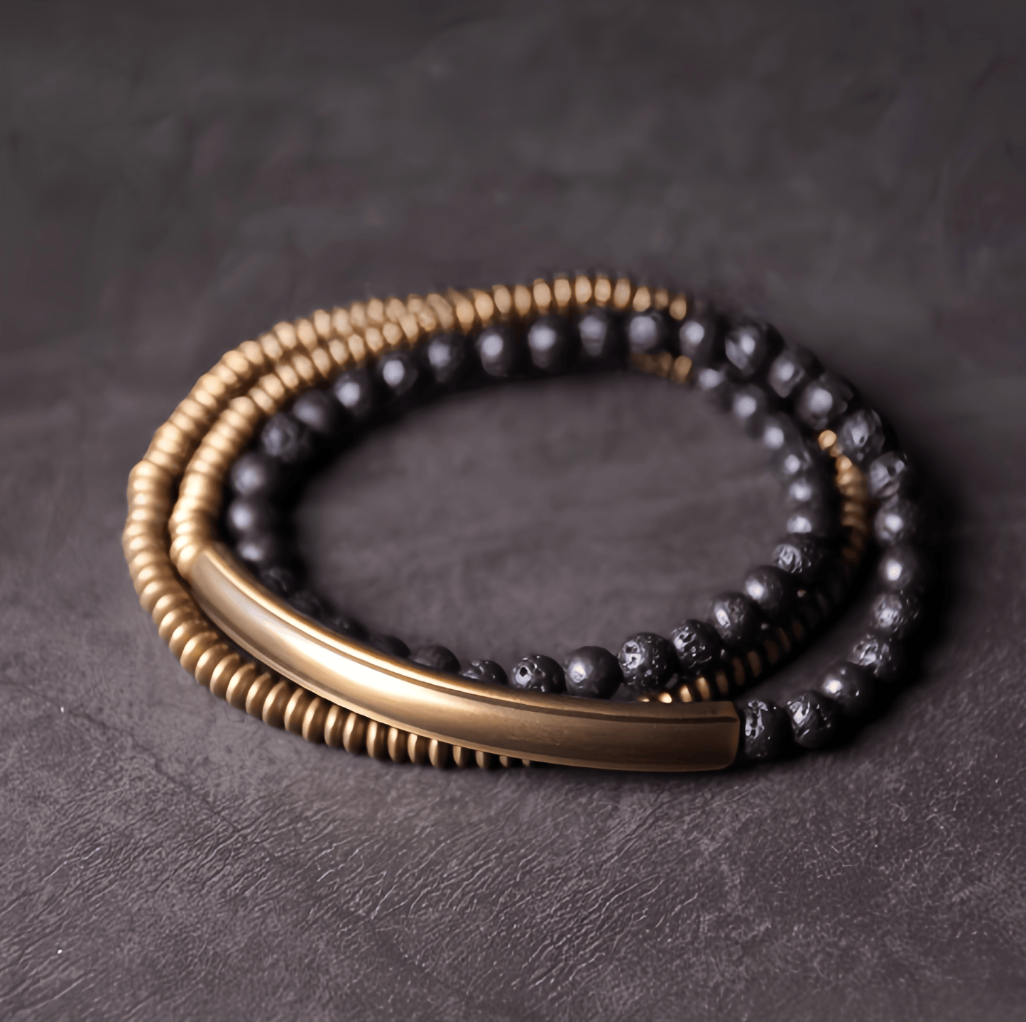 Energy Luxury Retro-Style Volcanic Stone Bracelet