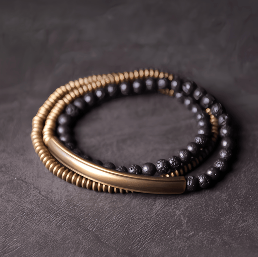 Energy Luxury Retro-Style Volcanic Stone Bracelet