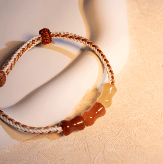 Energy Luxury Rising Fortune – Golden Jade Handwoven Bracelet