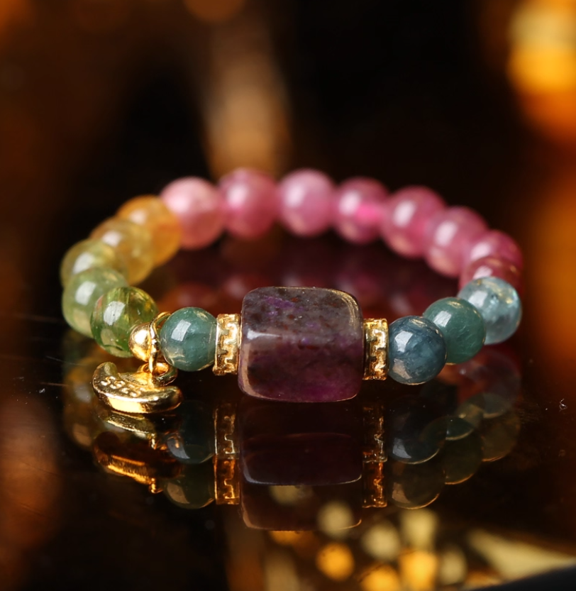 S925 Tourmaline Sugilite Ring