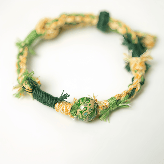Energy Luxury Spring Dawn – Handcrafted Green Lacquer Bracelet