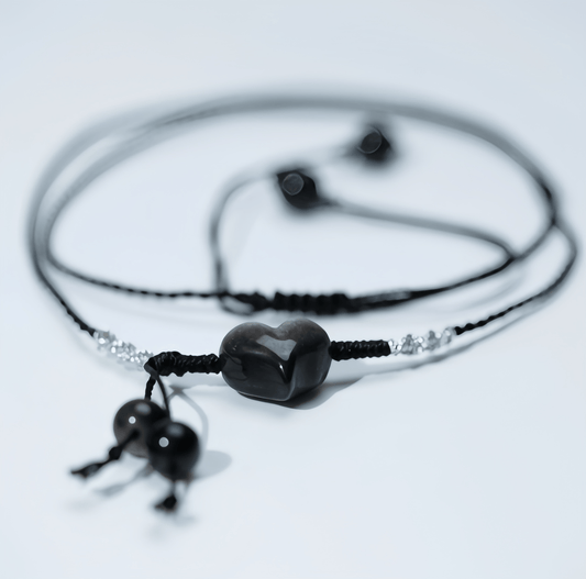 Energy Luxury Starfall – Silver Obsidian Jewelry Black Necklace