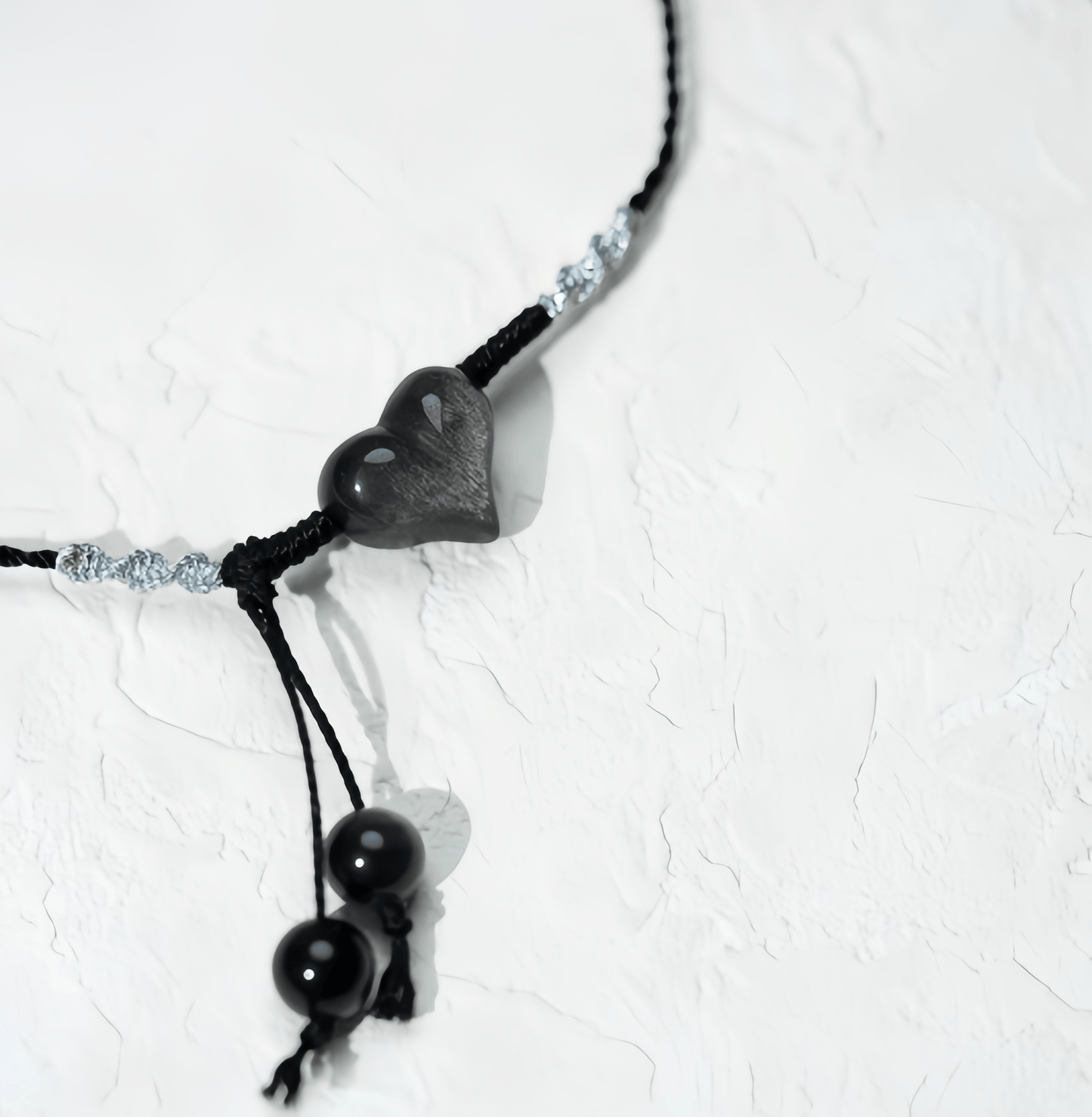 Energy Luxury Starfall – Silver Obsidian Jewelry Black Necklace