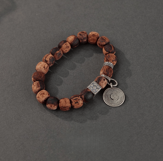 Natural Burmese Xiao-ye Aloeswood (Premium Agarwood) Earth Element Bracelet