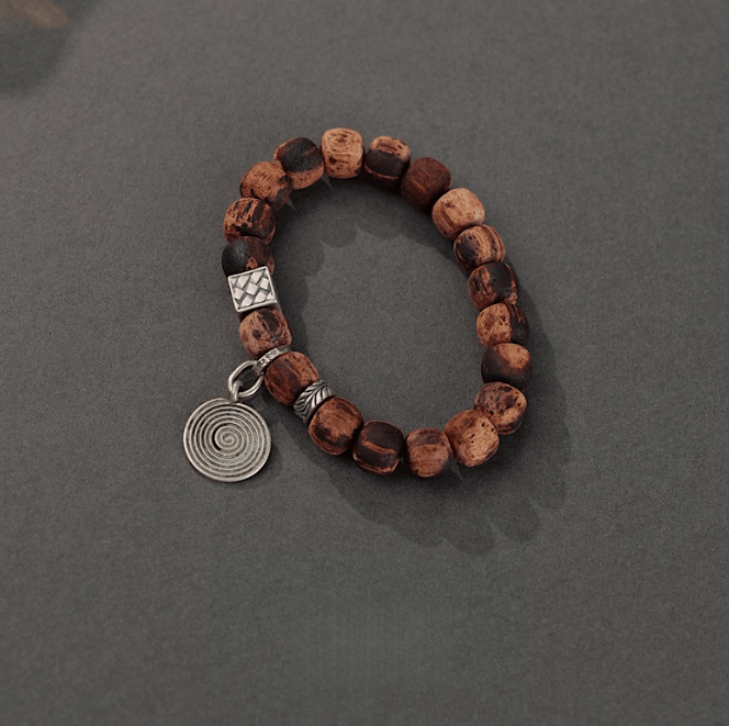 Natural Burmese Xiao-ye Aloeswood (Premium Agarwood) Earth Element Bracelet