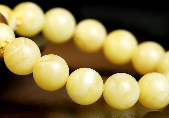 Collector-Grade Natural Amber Earth Element Bracelet-11mm