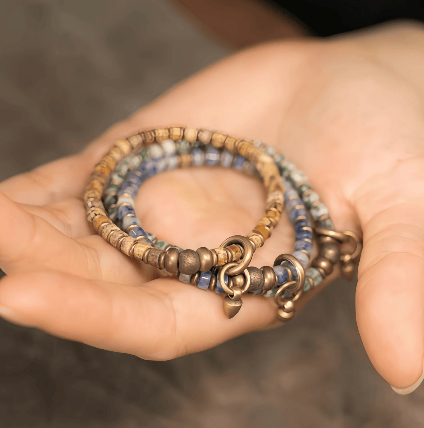 Energy Luxury Vintage Ethnic Single-Strand Bead Bracelet