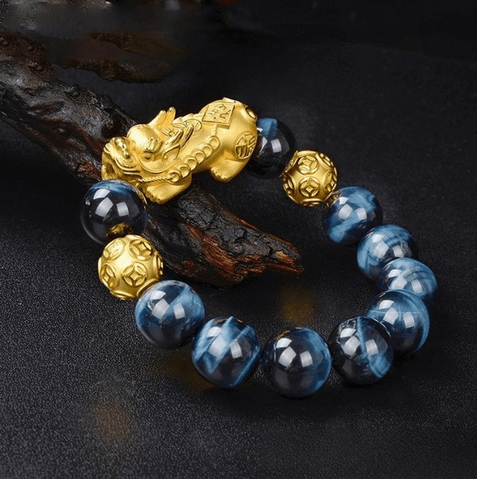 Wealth Guardian Pixiu Bracelet – Gold-Eye Tiger Energy