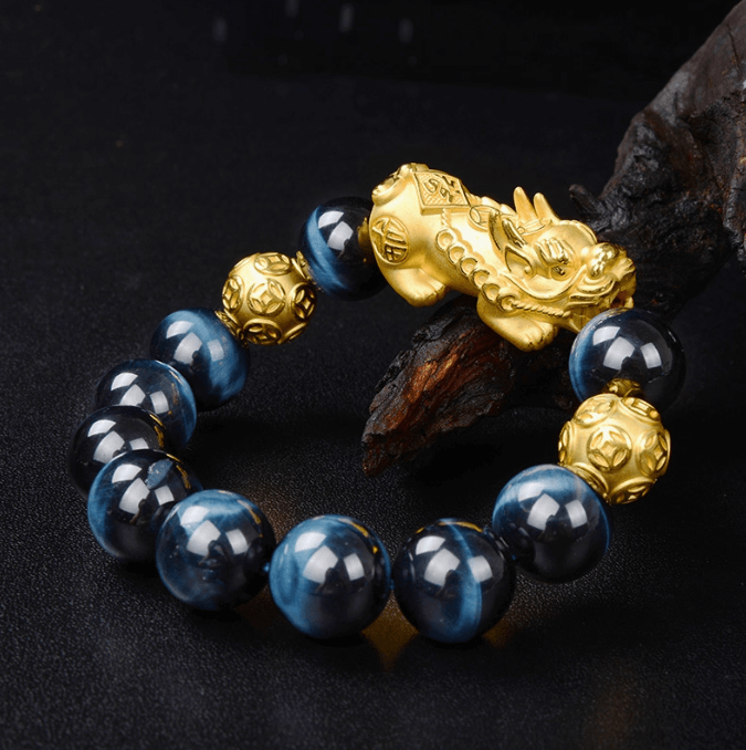 Wealth Guardian Pixiu Bracelet – Gold-Eye Tiger Energy
