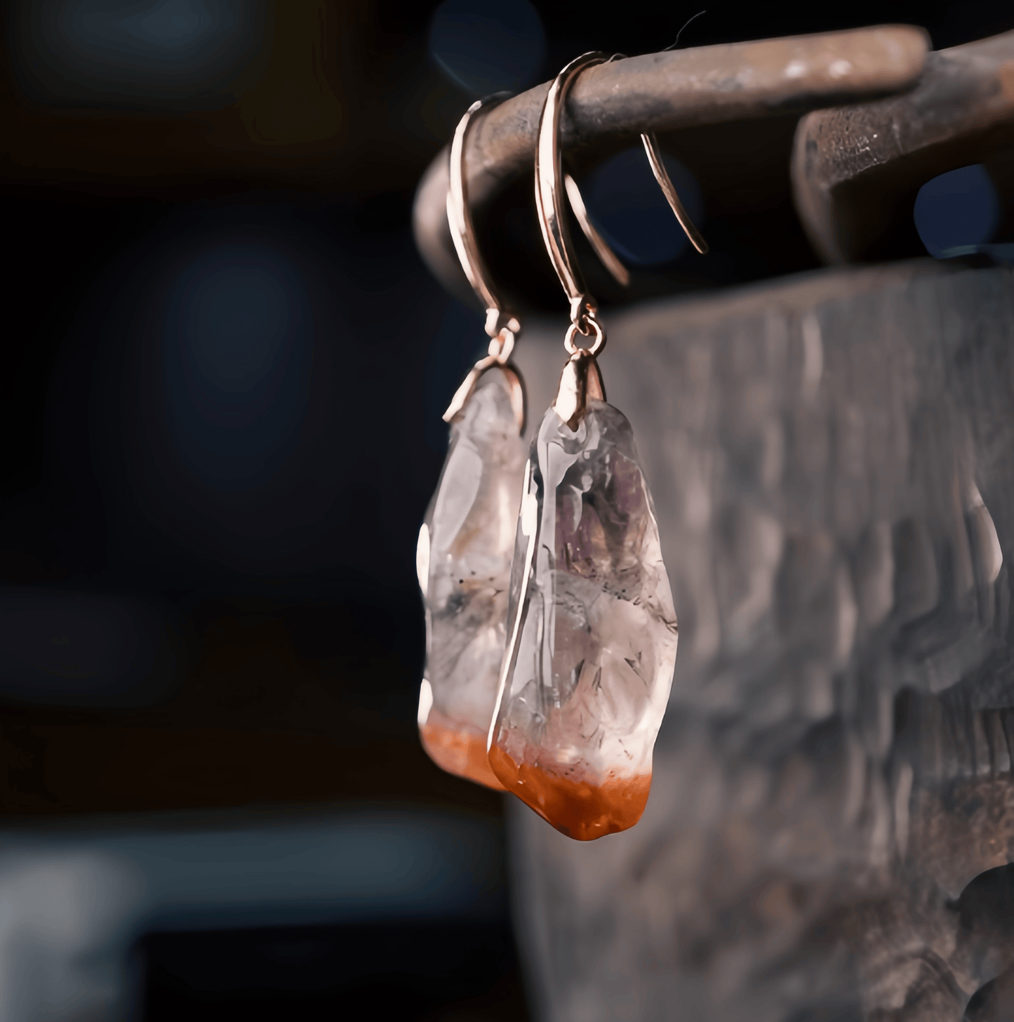 Energy Luxury Artisan Thorned Rose Earrings – Handcrafted & Symbolic Jewelry