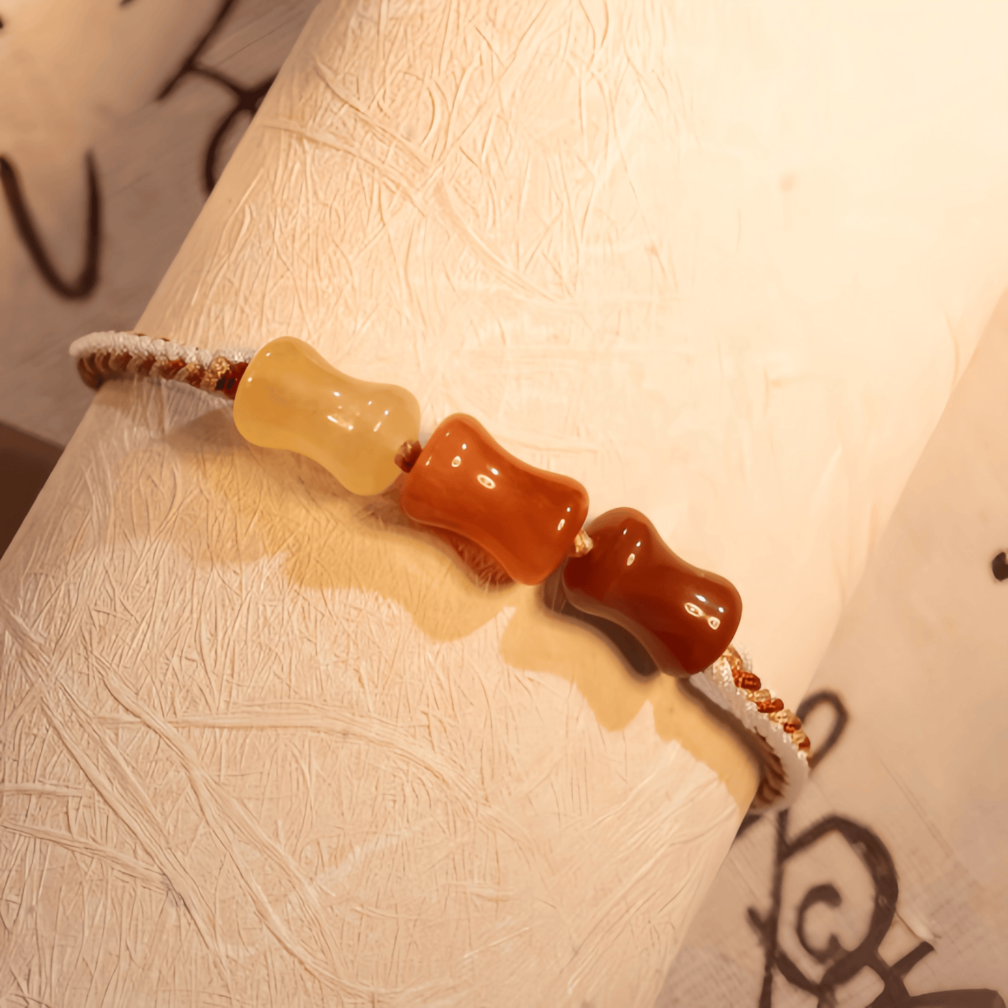 Energy Luxury Rising Fortune – Golden Jade Handwoven Bracelet