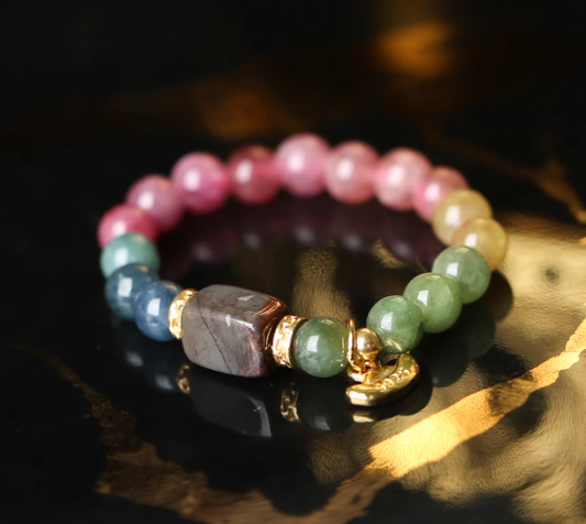 S925 Tourmaline Sugilite Ring