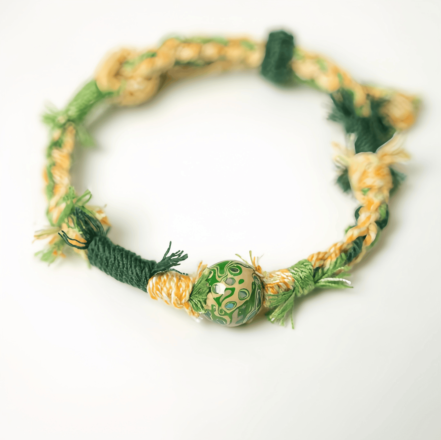 Energy Luxury Spring Dawn – Handcrafted Green Lacquer Bracelet
