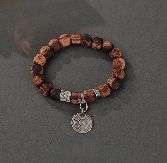 Natural Burmese Xiao-ye Aloeswood (Premium Agarwood) Earth Element Bracelet