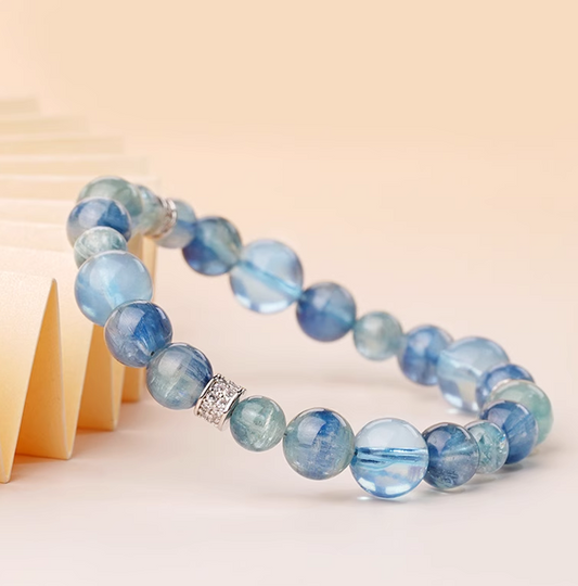 The Flow of Insight – Blue Apatite Water Element Bracelet-8mm