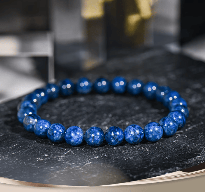 Natural Gem-Grade South African Rare Mine Interstellar Blue Sugilite Bracelet