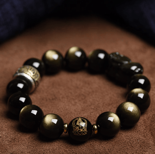 The Guardian of Precision – Golden Obsidian Element Bracelet