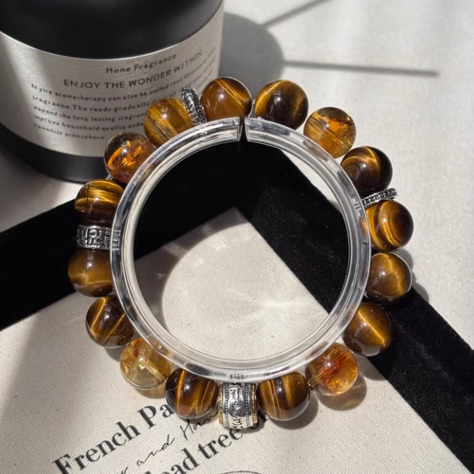 The Guardian of Precision–Tiger’s Eye Element Bracelet-14mm