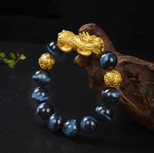 Wealth Guardian Pixiu Bracelet – Gold-Eye Tiger Energy